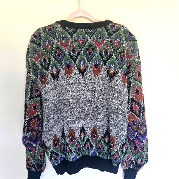 🦚VTG oversized Anchor Blue cardigan - Picture 2 of 6